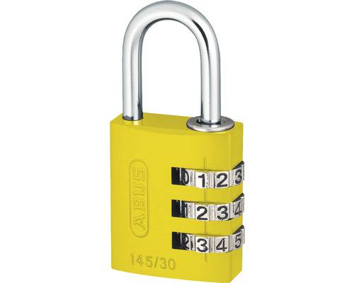 ABUS ABVS46618 Vorhängeschloss 31.5 mm Gelb Zahlenschloss-1