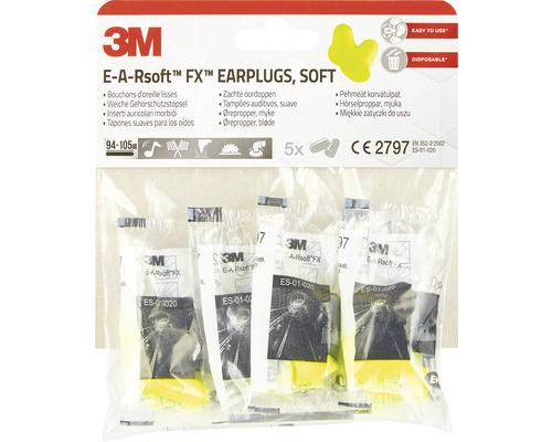 3M E-A-Rsoft FX Ohrstöpsel 37 dB Schaumstoff 5 Paar 71003346613M EARFX-5-1