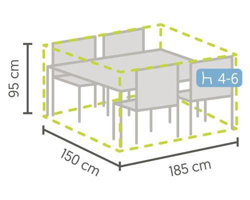Schutzhülle für Möbelsets 185x150x95cm 61000041-3