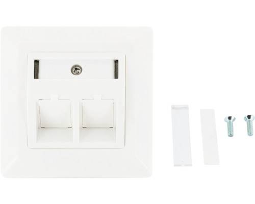 Schwaiger Anschlussdose 2x Keystone Weiß Multimedia-Technik-2