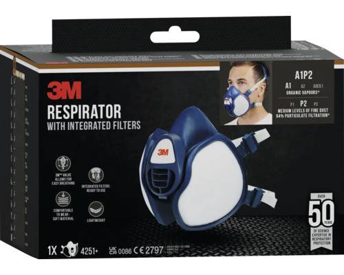 3M Atemschutzmaske DIN EN 405:2001, A1:2009 4251-1-1