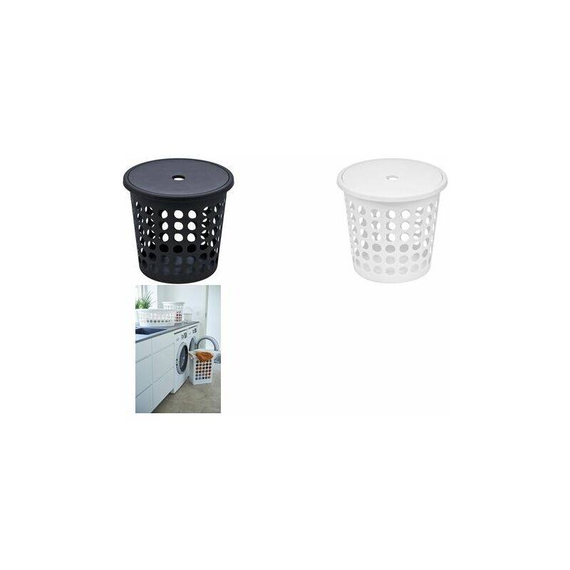 plast team Wäschesammler SPRINGFIELD, 25 Liter, rund, weiß-0