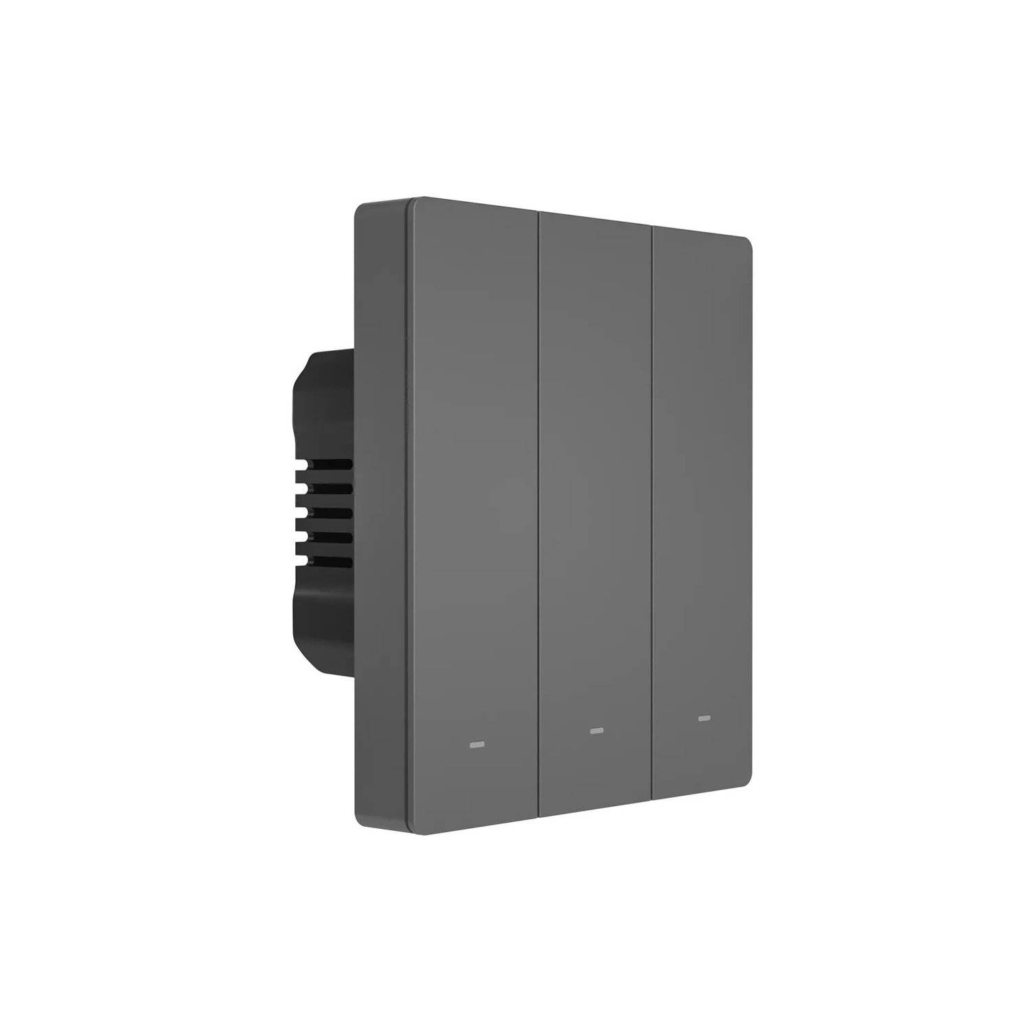 Smart 3-Kanal Wi-Fi Wandschalter Schwarz (M5-3C-80) - eleganter Wandschalter-0