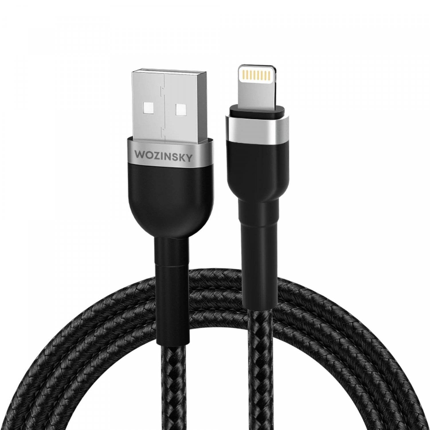 Ladekabel in Schwarz Datenkabel USB-A kompatibel mit iPhone 2,4A Kabel 2m-0
