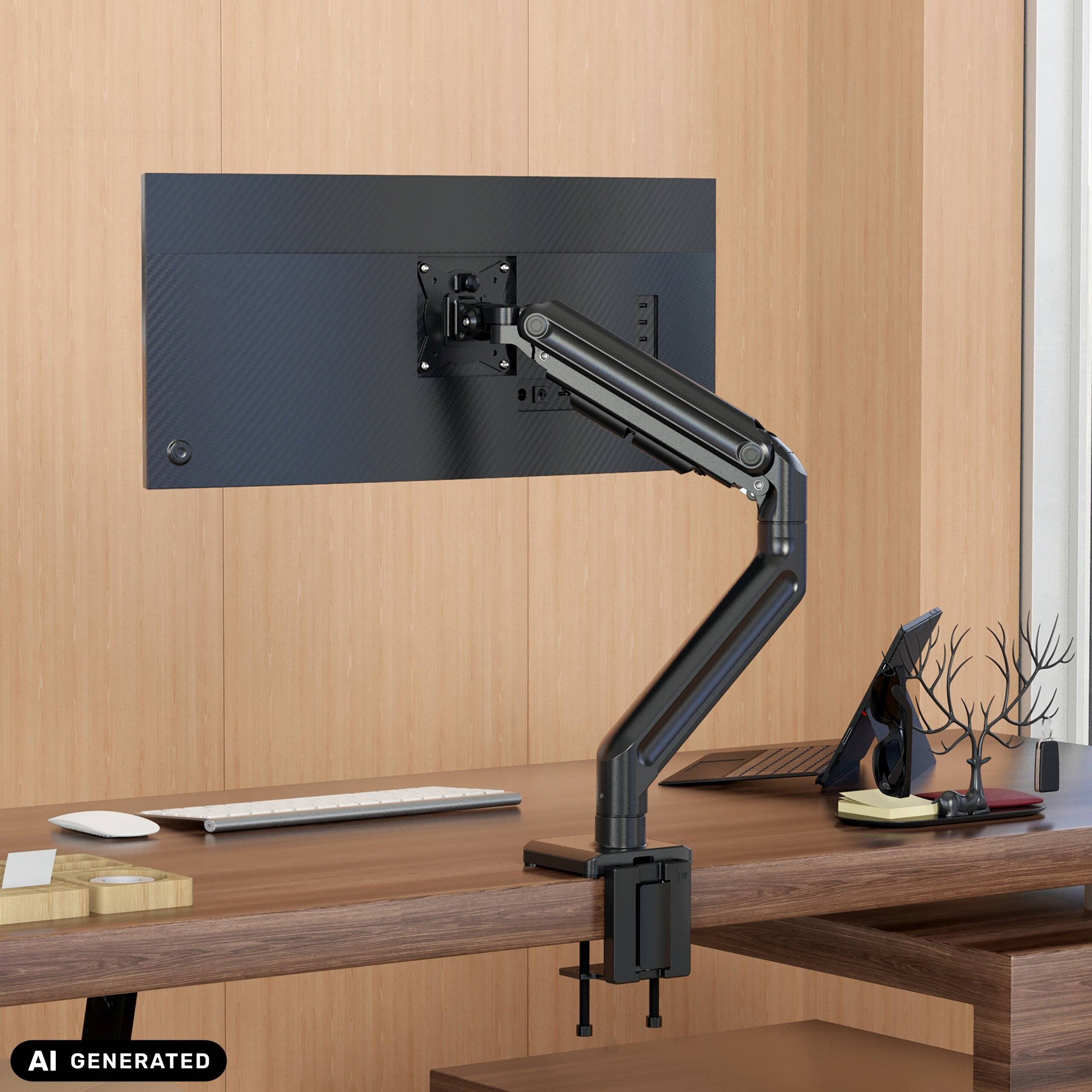Monitorhalterung Monitorarm VM-MG1S 1 Arm 15-42 Zoll Heavy Duty bis 20 kg schwarz hjh OFFICE-4