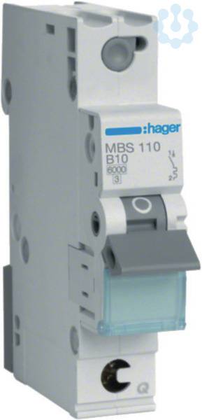 HAGER Sicherungsautomat 1P B-10A Steckklemme MBS110-1