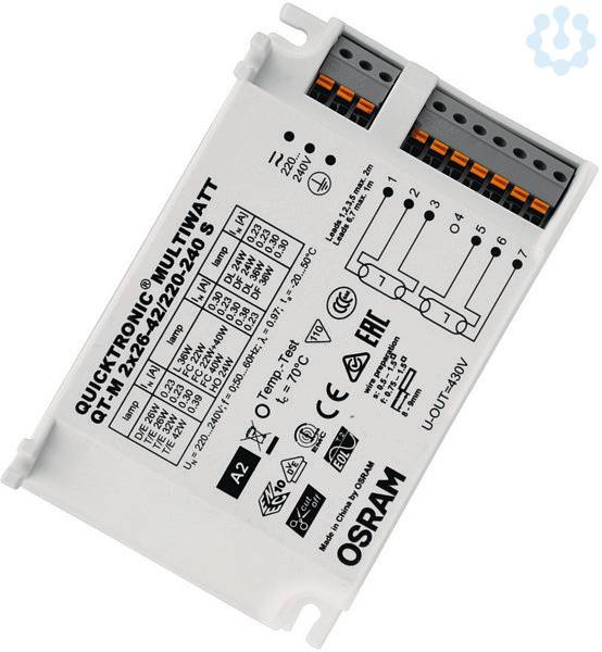 OSRAM BETRIEBSGERÄTE Elektronischer Trafo QT-M2x26-42/220-240S-1