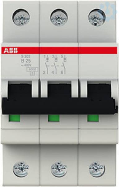 ABB Stotz S&J Sicherungsautomat B,6kA,25A,3P S203-B25 69 mm, 25 A, 400 V, 440 4 kV, 6 kA-1