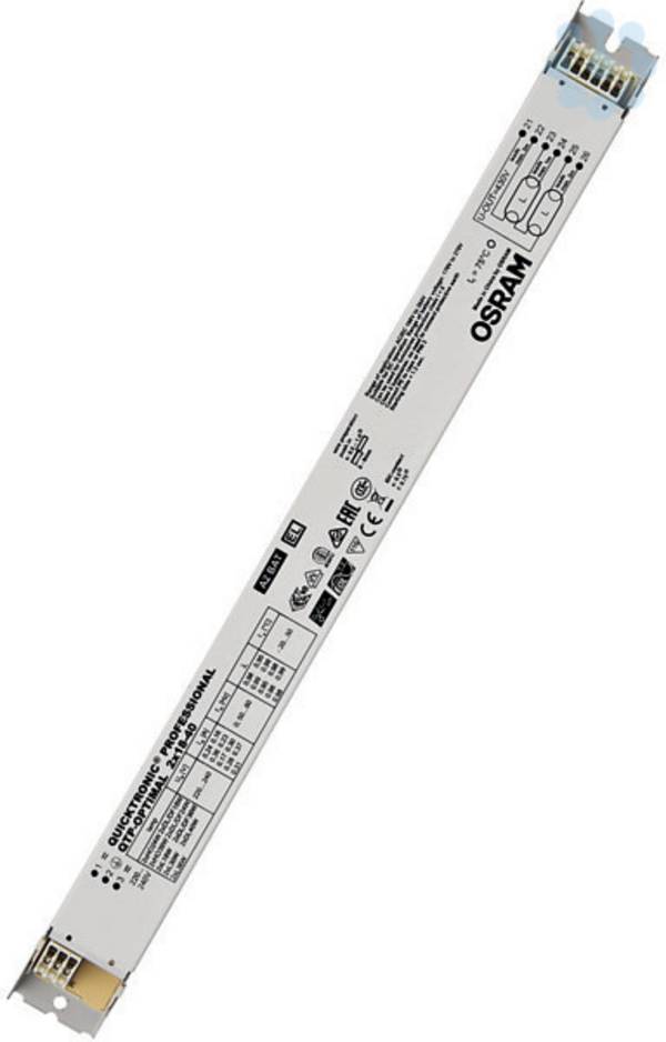 OSR EVG QTP-OPTIMAL 2X18W-40W/220-240 f. LL/KLL T8 T5 TC-L/F 360x30x21mm Techn.Licht/Wohnraum