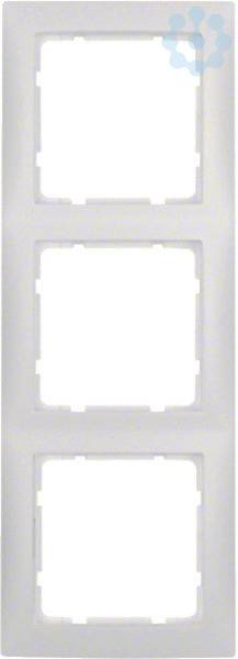 Berker Rahmen 10139909 3fach polarweiss matt-1