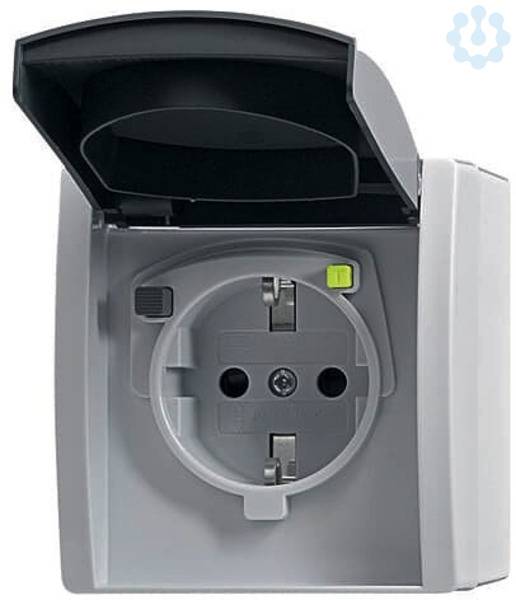 Busch-Jaeger FI-SCHUKOMAT Einsatz grau AP IP44 3120 EWB-53-1