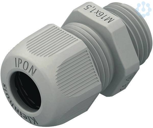 IPON-Kabelverschraub.M16 1234VM1601 M16 vollmetrisch lichtgrau-0