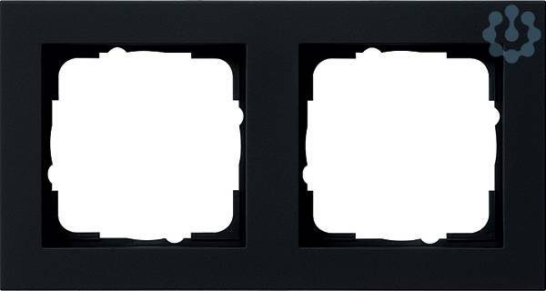 GIRA - 021209 Abdeckrahmen 2f E2 Schwarz m 21209-1