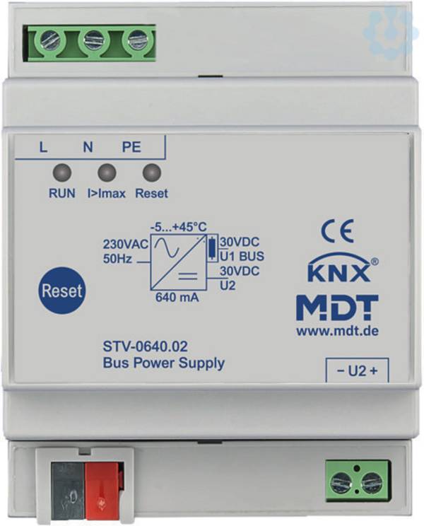 MDT Busspannungsversorgung 4TE REG 640mA - 120 x 65 x 95 mm