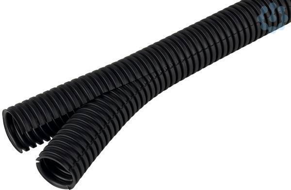 Wellrohr Ø20mm PP IP40 sw geschlitzt CO-FLEX-PP-NW20-SW-50M