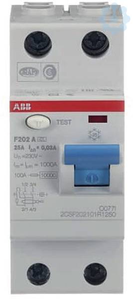 ABB F 202A-25/0,03, Fehlerstromschutzschalter, Typ A, 230 - 400 V-1