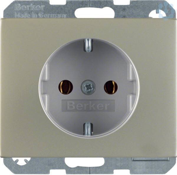 Berker 47357004, Typ F, Edelstahl, Edelstahl, IP20, 250 V, 16 A-1