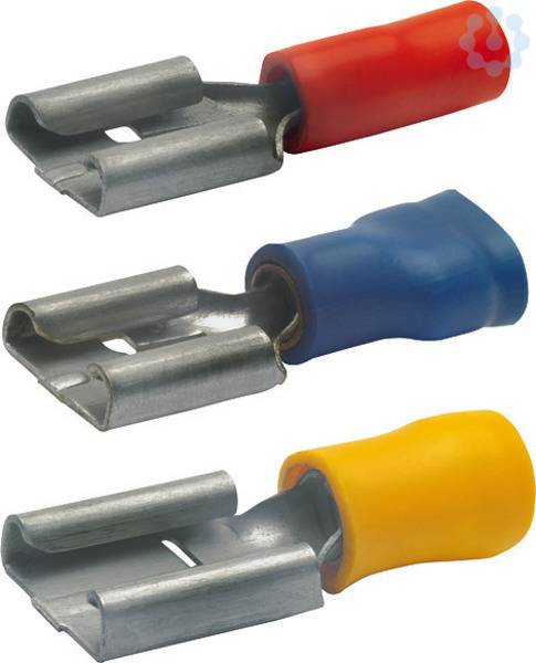 Klauke Flachsteckhülse n. DIN 6,3x0,8mm 1,5-2,5qmm blau VZ iso.-1
