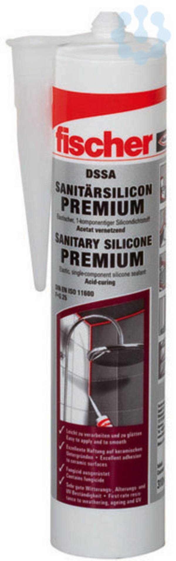 Fischer 1x Sanitärsilicon 310 ml DSSA W weiß - 053101