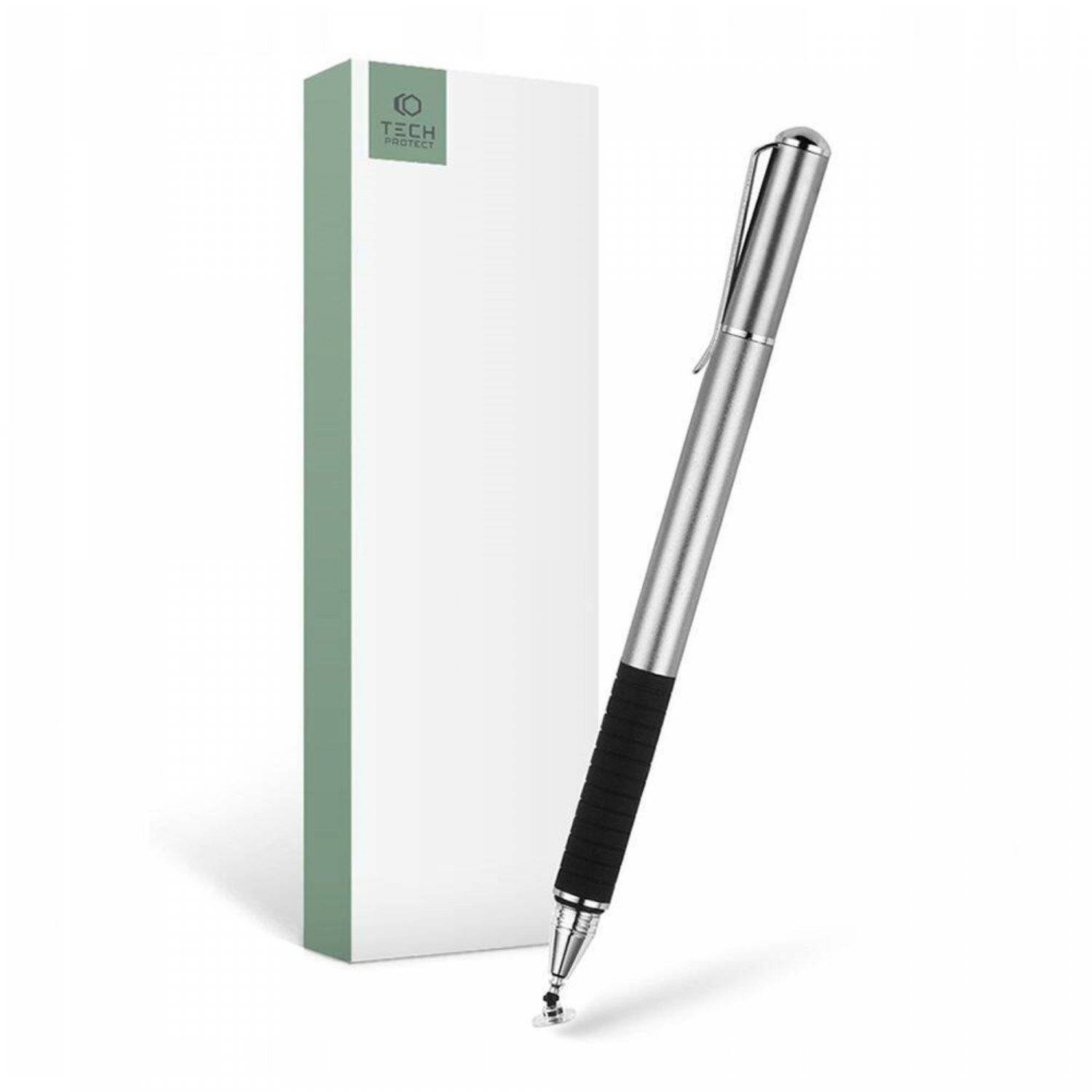 Touchscreen Pen Stylus Pen Eingabestift universell für Laptop, Handy, Tablet Silber-2