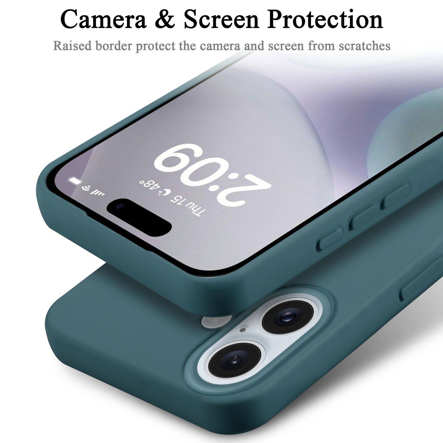 Cadorabo Schutzhülle für Apple iPhone 16 Hülle in Grün Handyhülle Case Cover TPU Etui-3