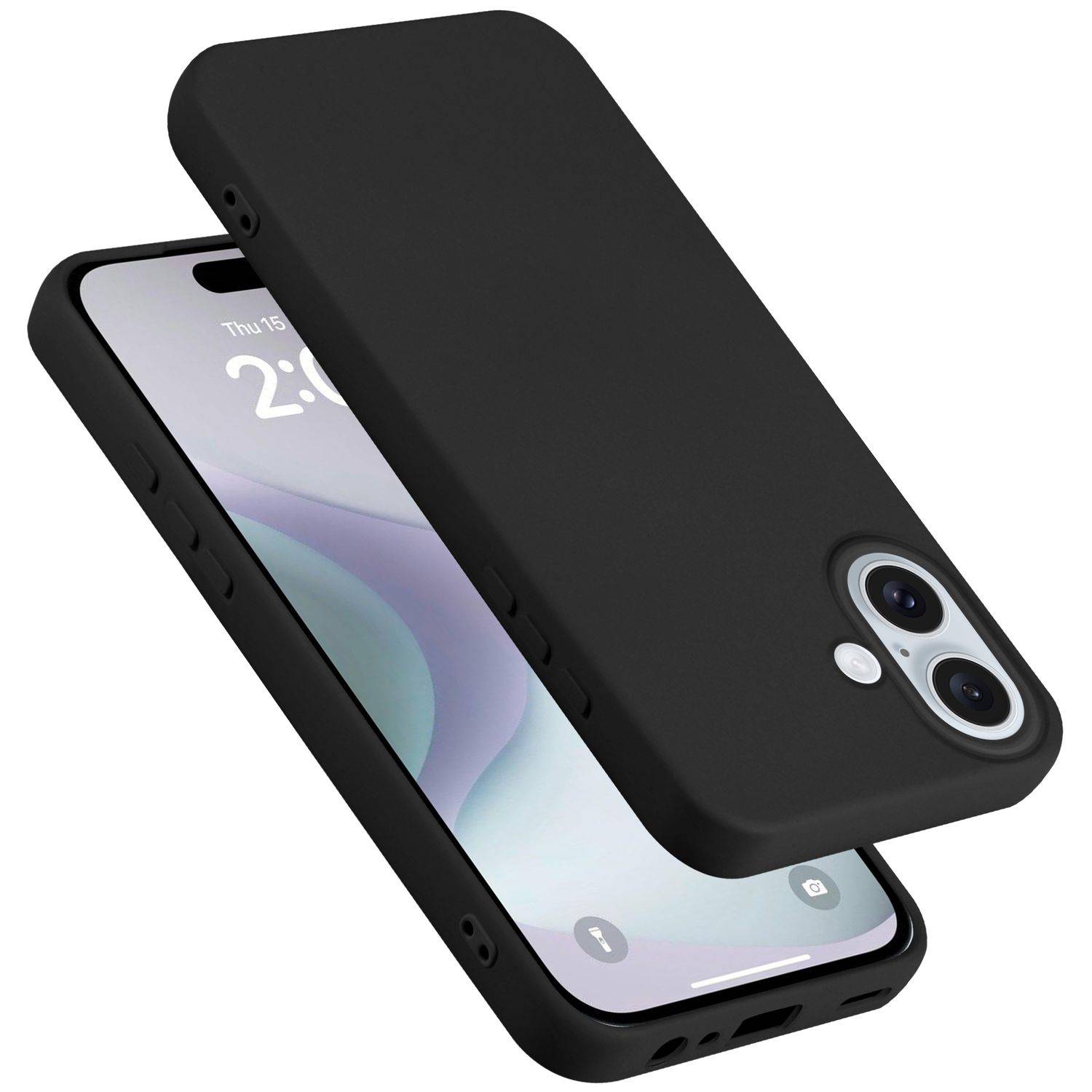 Cadorabo Schutzhülle für Apple iPhone 16 Hülle in Schwarz Handyhülle Case Cover TPU Etui-0