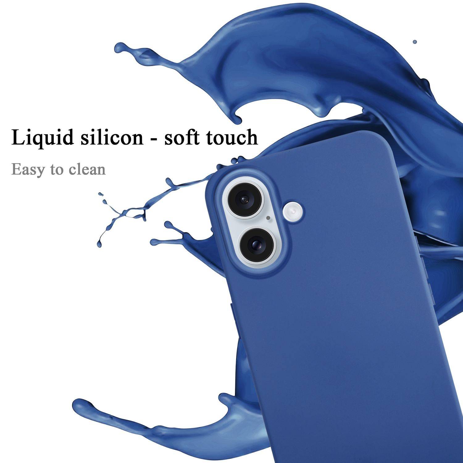 Cadorabo Schutzhülle für Apple iPhone 16 Hülle in Blau Handyhülle Case Cover TPU Etui-1