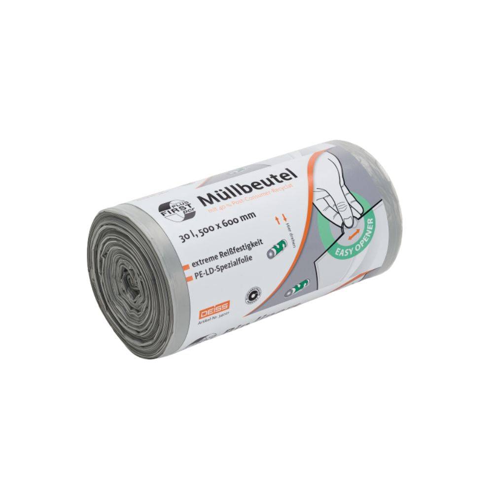 DEISS First Plus Pcr Müllbeutel 30 Liter, 34041 - Rolle / 30 Liter | Rolle (50 Beutel)-0