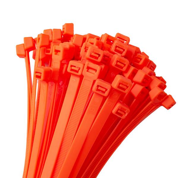 Kabelbinder 100 Stück orange UV beständig Universalbinder 4,8 x 200 mm