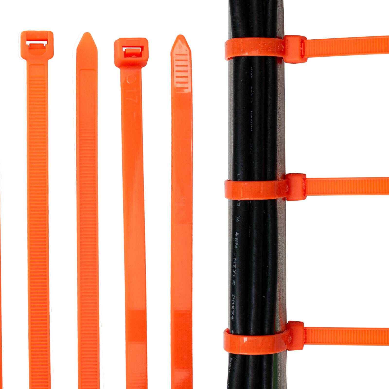 Kabelbinder 100 Stück orange UV beständig Universalbinder 4,8 x 200 mm-3