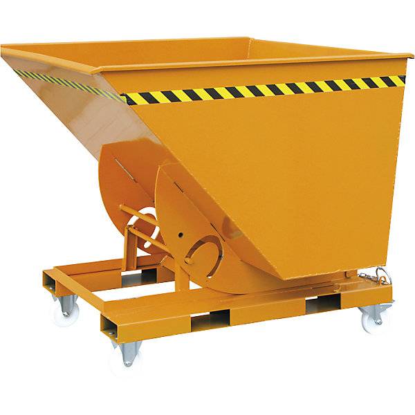 Kippbehälter, BxTxH 1370x980x1060 mm,Volumen 0,75 cbm, TL 1000 kg, RAL 2004-3