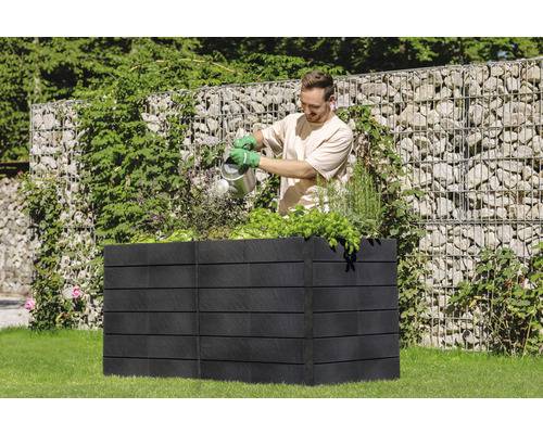 Hochbeet klassisch GARANTIA Ergo Quadro 2 L inkl. Flora-Wassersparsystem 75 160 x 80 x 75 cm stone-3