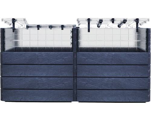 Hochbeet klassisch GARANTIA Ergo Quadro Turbo Plus 2 L 80 inkl. Flora-Wassersparsystem 160 x 80 x 80 cm stone-2
