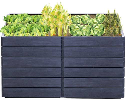 Hochbeet klassisch GARANTIA Ergo Quadro 2 L 75 inkl. Flora-Wassersparsystem 160 x 80 x 75 cm wood-0