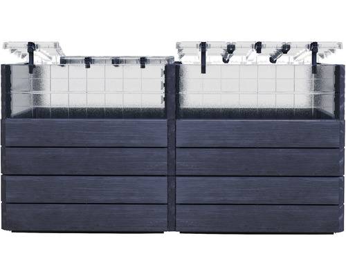 Hochbeet klassisch GARANTIA Ergo Quadro Turbo Plus 2 L 80 160 x 80 x 80 cm wood-2