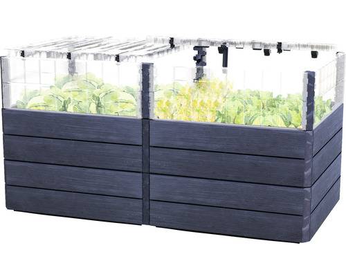 Hochbeet klassisch GARANTIA Ergo Quadro Turbo Plus 2 L 80 160 x 80 x 80 cm wood-3