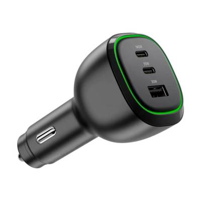 ALOGIC Rapid Power - Auto-Netzteil - 165 Watt - 5 A - PD, QC - 3 Ausgabeanschlussstellen (2 x 24-poliger USB-C (PD)-0