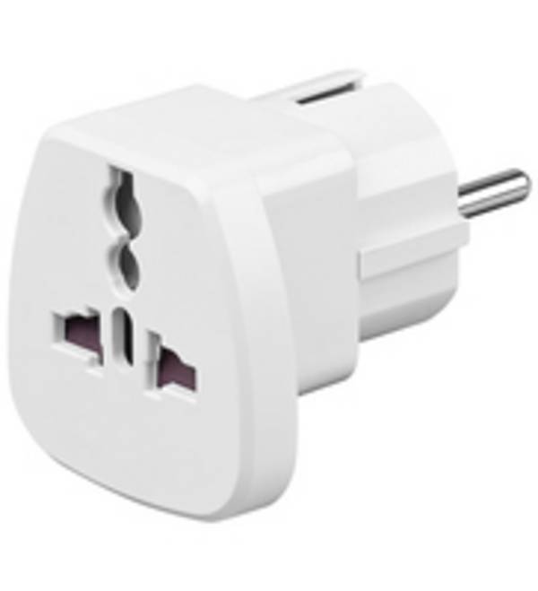 Good Connections® Universal Adapter Buchse an Schutzkontakt-Stecker für UK, Schweiz, Italien, USA, Dänemark