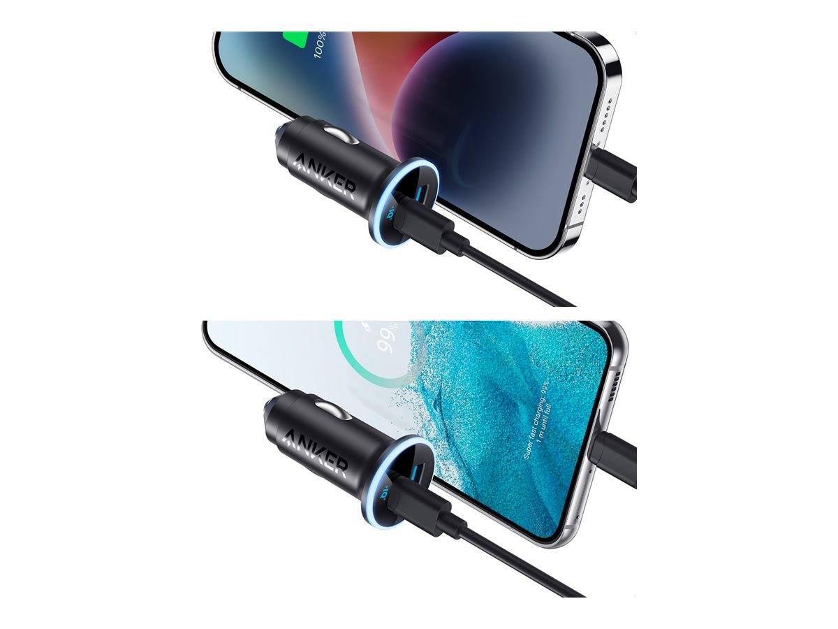 ANKER INNOVATIONS - Anker 323 - Auto-Netzteil - 52.5 Watt - 3 A - IQ 3.0, Fast Charge - 2 Ausgabeanschlussstellen (USB,-0
