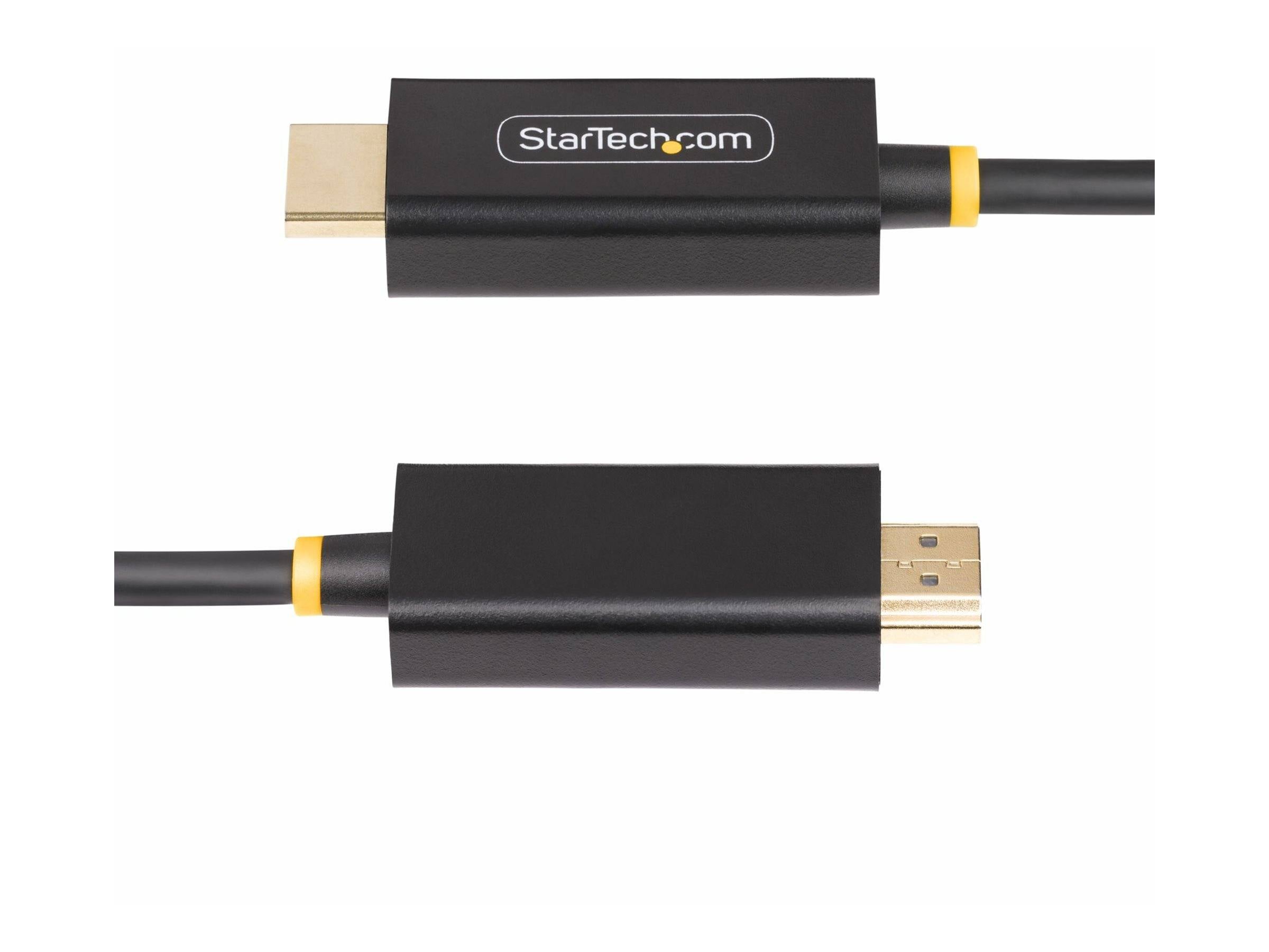 StarTech.com 6.6ft (2m) DisplayPort to HDMI Adapter Cable, 4K 60Hz with HDR, DP to HDMI 2.0b, Active Video Converter, Di-1