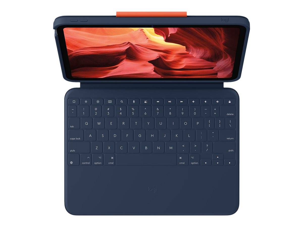 Logitech Rugged Combo 4 - Tastatur und Foliohülle - Apple Smart connector - Classic Blue - für Apple 10.9-inch iPad (10.-3