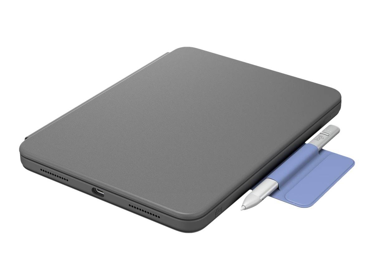 Logitech Rugged Folio - Tastatur und Foliohülle - Apple Smart connector - QWERTZ - Schweiz - Graphite - für Apple 10.9-i-0