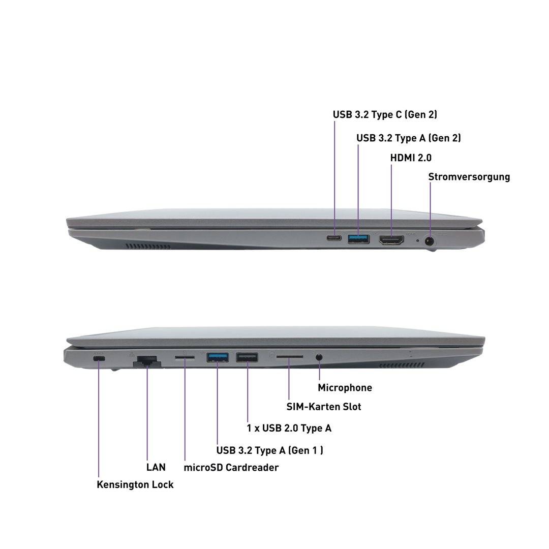 TERRA Mobile 1717R - Intel Core i7 1355U - Win 11 Pro - Intel Iris Xe Grafik - 16 GB RAM - 1 TB SSD NVMe - 43.9 cm (17.3-3