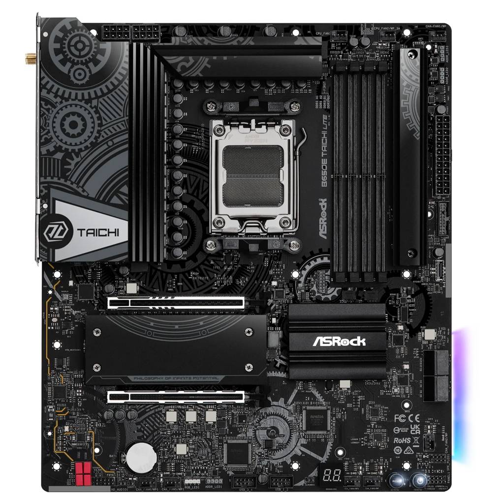 ASRock B650E TAICHI LITE Motherboard E-ATX Socket AM5 AMD B650 Chipsatz USB4 USB-C 3.2 Gen 2x2 USB 2 1 2.5 Gigabit LAN-1