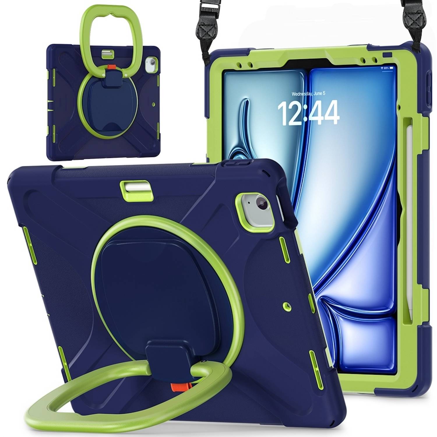 Tablethülle Kunststoff für Apple iPad Air 13 2026 / 2025 Hybrid Tasche Halterung-0