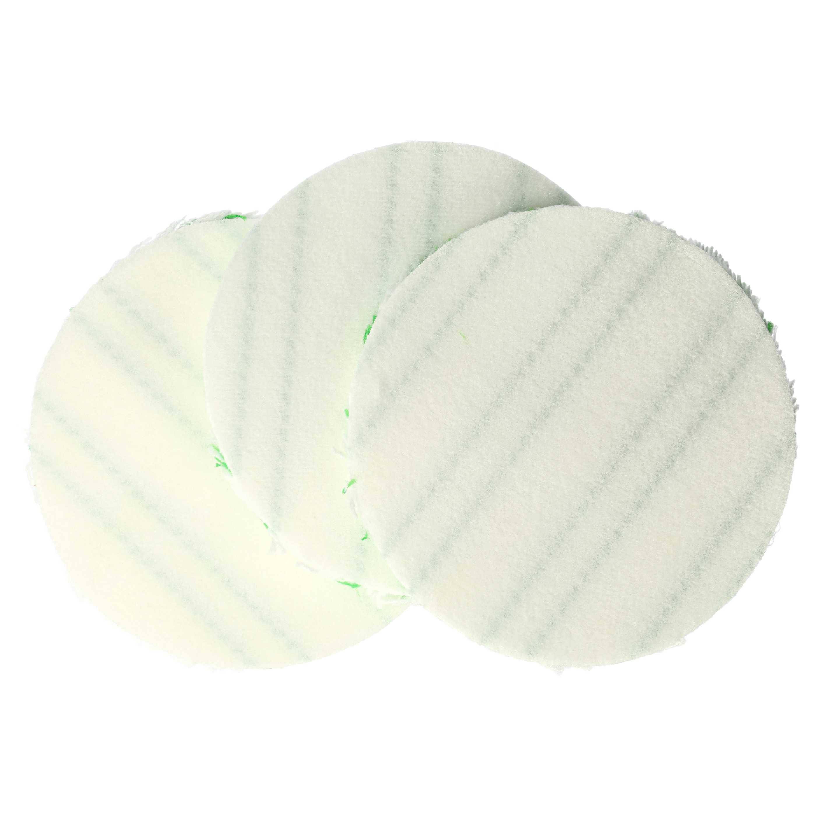 vhbw 6x Polierpad kompatibel mit Kärcher FP 303 Saugbohner | Polierscheiben-Set für Laminat Grün Weiß-1