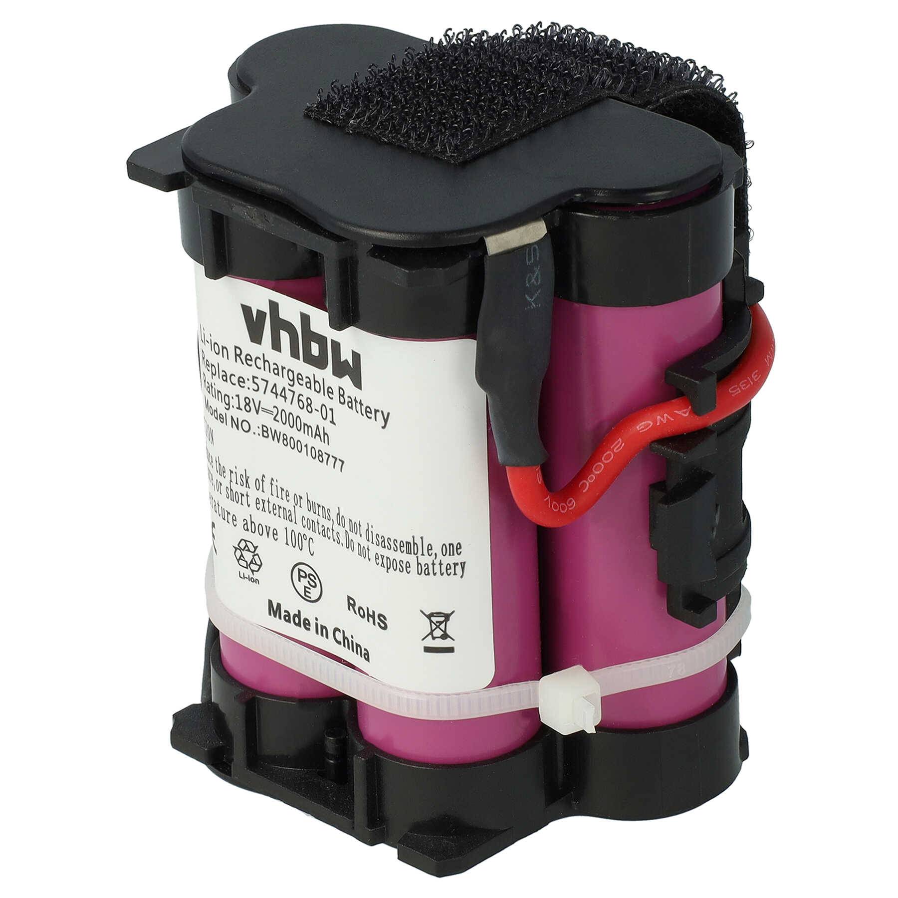 vhbw 1x Akku Ersatz für Gardena 586 57 62-03 | 586 57 62-04, 589 58 61-01 für Grasschere, Strauchschere (2000mAh, 18V-0