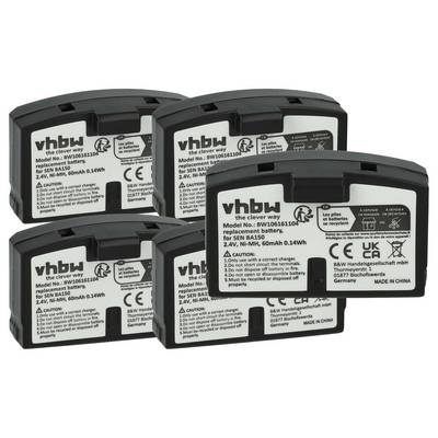 vhbw 5x Akku kompatibel mit Sennheiser RS40 | RS30, RS60, RS45, RS2400, RS400, RS5, RS4, RS6 Wireless Headset Kopfhörer-0