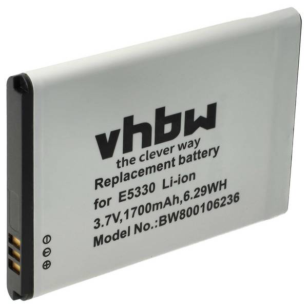 vhbw Akku kompatibel mit Huawei E5377 | EC5377 Router Modem Hotspots (1700 mAh, 3,7 V, Li-Ion)