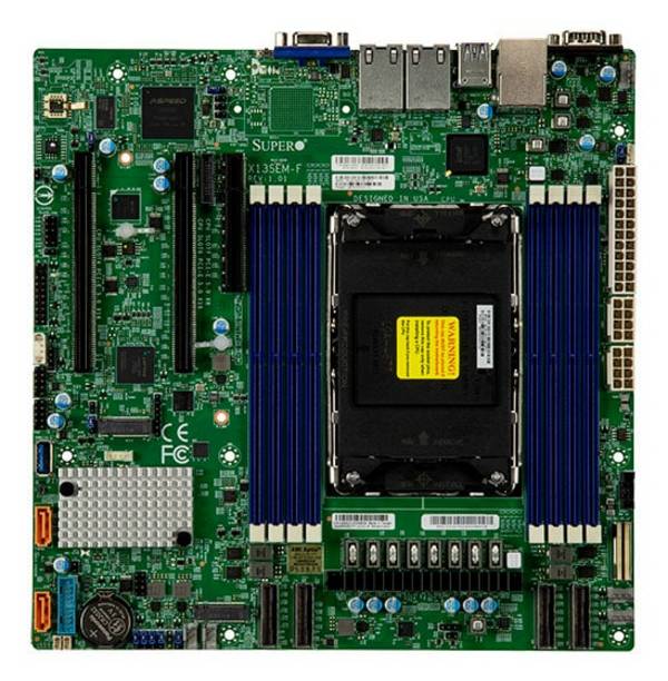 Supermicro MBD-X13SEM-F, Intel, LGA 4677 (Socket E), Intel® Xeon®, DDR5-SDRAM, 2,05 TB, DIMM